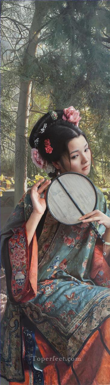 a beauty in Nanjing Chinese girl Oil Paintings